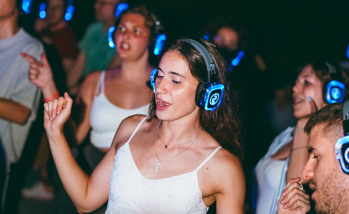 silent disco noleggio cuffie